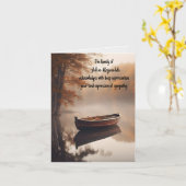 Herfst Row Boat Sympathie Dank u van familie Kaart (Gele Bloem)