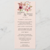 Herfst Roze Bourgondische pompoen bruiloft Menu (Voorkant)