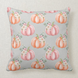 Herfst Roze en Gray Pumpkin Pillow Kussen