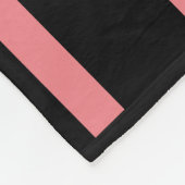 Herfst Roze en Zwart Gestreepte Fleece Deken (Hoek)