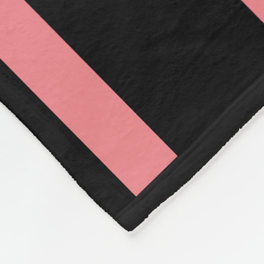 Herfst Roze en Zwart Gestreepte Fleece Deken (Hoek)