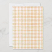 Herfst Roze Meisjes Plaid Little Pumpkin 1st Birth Kaart (Achterkant)