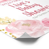 Herfst Roze pomkin Truck Baby shower Welkom Poster (Hoek)