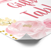 Herfst Roze pomkin Truck Gifts Table Sign Poster (Hoek)