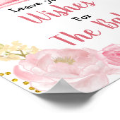 Herfst Roze pompoen Baby shower Verlangt Baby Poster (Hoek)