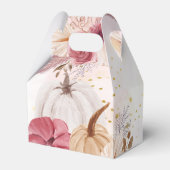 Herfst Roze Pompoen Bloemen Meisje Baby shower Fav Bedankdoosjes (Achterkant)