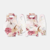 Herfst Roze Pompoen Bloemen Meisje Baby shower Fav Bedankdoosjes (Uitgevouwen)