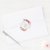 Herfst Roze Pompoen Bloemen Tweeling Meisje Baby s Ronde Sticker (Envelop)