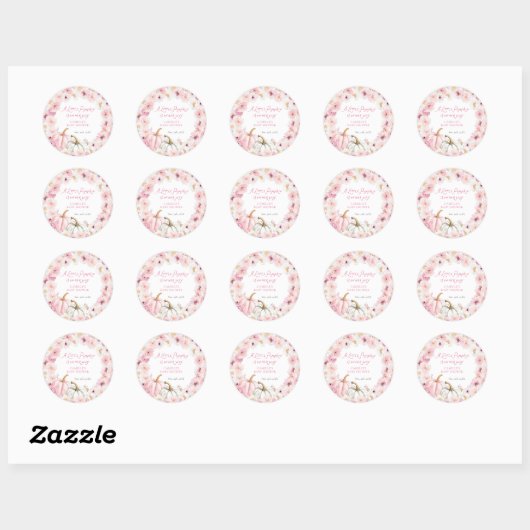Herfst Roze Pompoen Favoriet Ronde Sticker (Vel)
