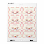 Herfst roze pompoen gingham meisje Baby shower adr Etiket (Full Sheet)