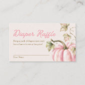 Herfst Roze Pompoen Luier Raffle Kaart (Voorkant)