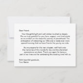 Herfst roze pompoen meisje Baby shower Bedankkaart (Achterkant)