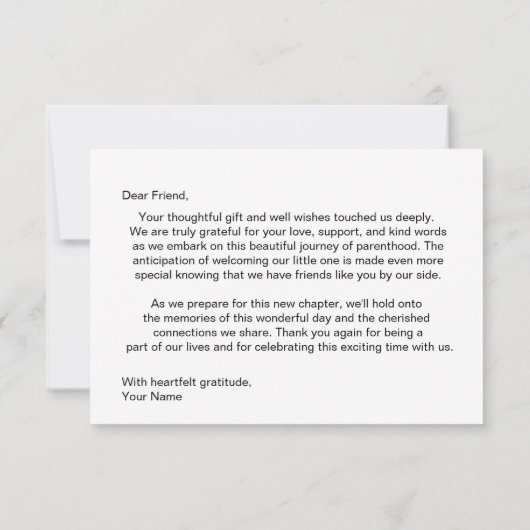 Herfst roze pompoen meisje Baby shower Bedankkaart (Achterkant)