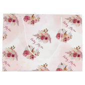 Herfst roze Pompoen Pampas Grass meisje Baby showe Groot Cadeauzakje (Achterkant)