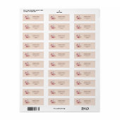 Herfst Roze Pompoen Retouradres  Etiket (Full Sheet)