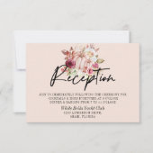 Herfst Roze Pompoen Trouwreceptie Kaart (Voorkant)
