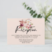 Herfst Roze Pompoen Trouwreceptie Kaart (Staand voorkant)