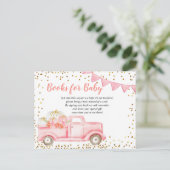 Herfst Roze Pompoen Truck Boeken voor Baby Kaart (Staand voorkant)
