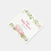 Herfst Roze Pompoen Vrachtwagen Baby shower Servet (Hoek)