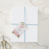 Herfst Roze Pompoen Vrachtwagen Dank u Label. Cade Cadeaulabel (Met Touw)