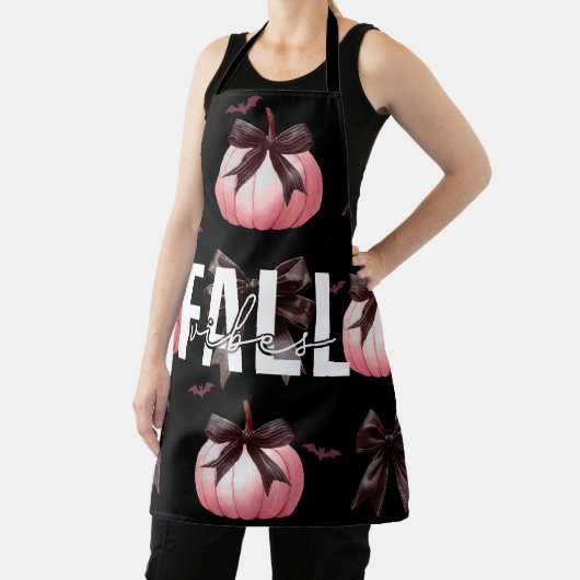 Herfst Roze Pompoenen Patroon Oven Mitt & Po Schort (Insitu)