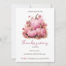 Herfst Roze Pompoenen Thanksgiving Diner