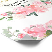 Herfst roze roze  Baby shower voor Poster (Hoek)