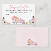 Herfst Roze Vrachtwagen Luier Raffle Behuizing Kaa Visitekaartje (Voorkant / Achterkant)