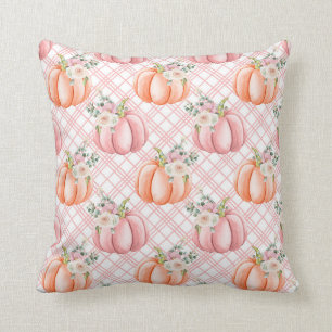  Herfst Roze Waterverf Pumpkin Pillow Kussen