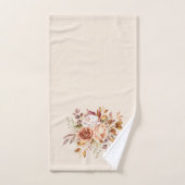 Herfst Rozen Bloemen Sinaasappel Roest Geel Paarse Bad Handdoek (Handdoek)