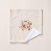 Herfst Rozen Bloemen Sinaasappel Roest Geel Paarse Bad Handdoek (Wasdoekje)