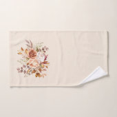 Herfst Rozen Bloemen Sinaasappel Roest Geel Paarse Bad Handdoek (Handdoek)