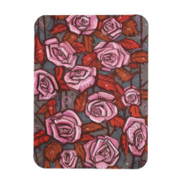 Herfst Rozen Bloemenkunst Rustieke Bloemen Roze Si Magneet