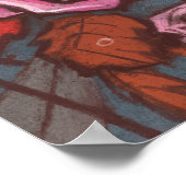 Herfst Rozen Bloemenkunst Rustieke Bloemen Roze Si Poster (Hoek)