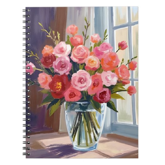 Herfst Rozen Boeket Bloemige Herfst Notitieboek (Voorkant)