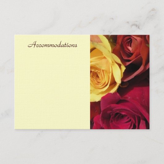 Herfst Rozen Enclosure Card Informatiekaartje (Voorkant)