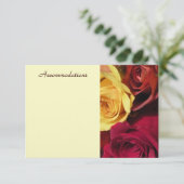 Herfst Rozen Enclosure Card Informatiekaartje (Staand voorkant)