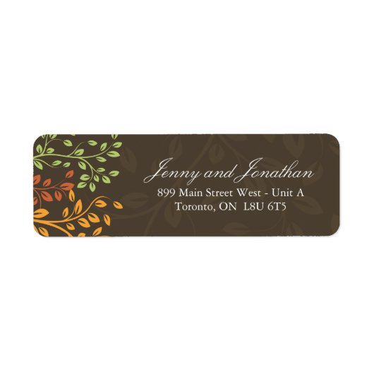 Herfst RSVP-Adresetiketten Etiket (Voorkant)