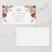 Herfst RSVP-kaart Informatiekaartje (Voorkant / Achterkant)