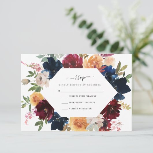 Herfst RSVP-kaart Informatiekaartje (Staand voorkant)