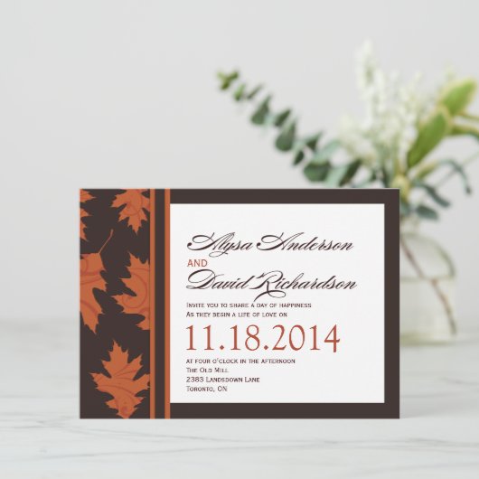 Herfst RSVP-kaarten Kaart (Staand voorkant)