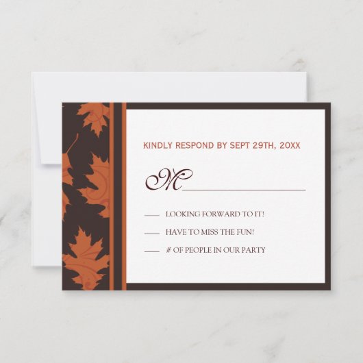 Herfst RSVP-kaarten RSVP Kaartje (Voorkant)