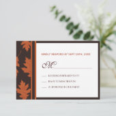 Herfst RSVP-kaarten RSVP Kaartje (Staand voorkant)