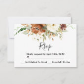 Herfst RSVP trouwkaart (Voorkant)