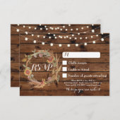 Herfst RSVP Weddenschap Hood Reactiekaartjes Licht (Voorkant / Achterkant)