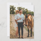 Herfst Rust Burgundy Oranje Script Photo Weddensch Save The Date (Achterkant)