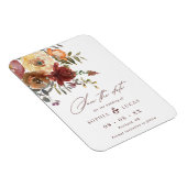 Herfst Rust Burgundy Oranje Script Weduwschap redt Magneet (Rechterzijde)