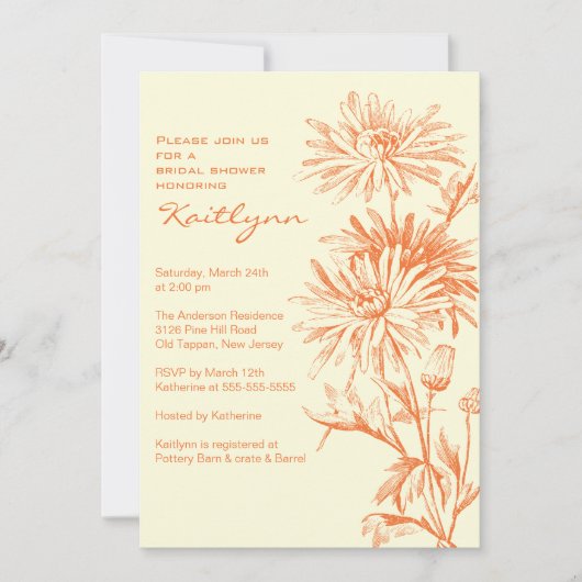 Herfst Rust & Cream Floral Vrijgezellenfeest Kaart (Voorkant)