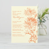 Herfst Rust & Cream Floral Vrijgezellenfeest Kaart (Staand voorkant)