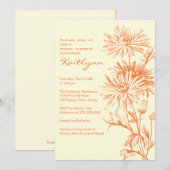 Herfst Rust & Cream Floral Vrijgezellenfeest Kaart (Voorkant / Achterkant)